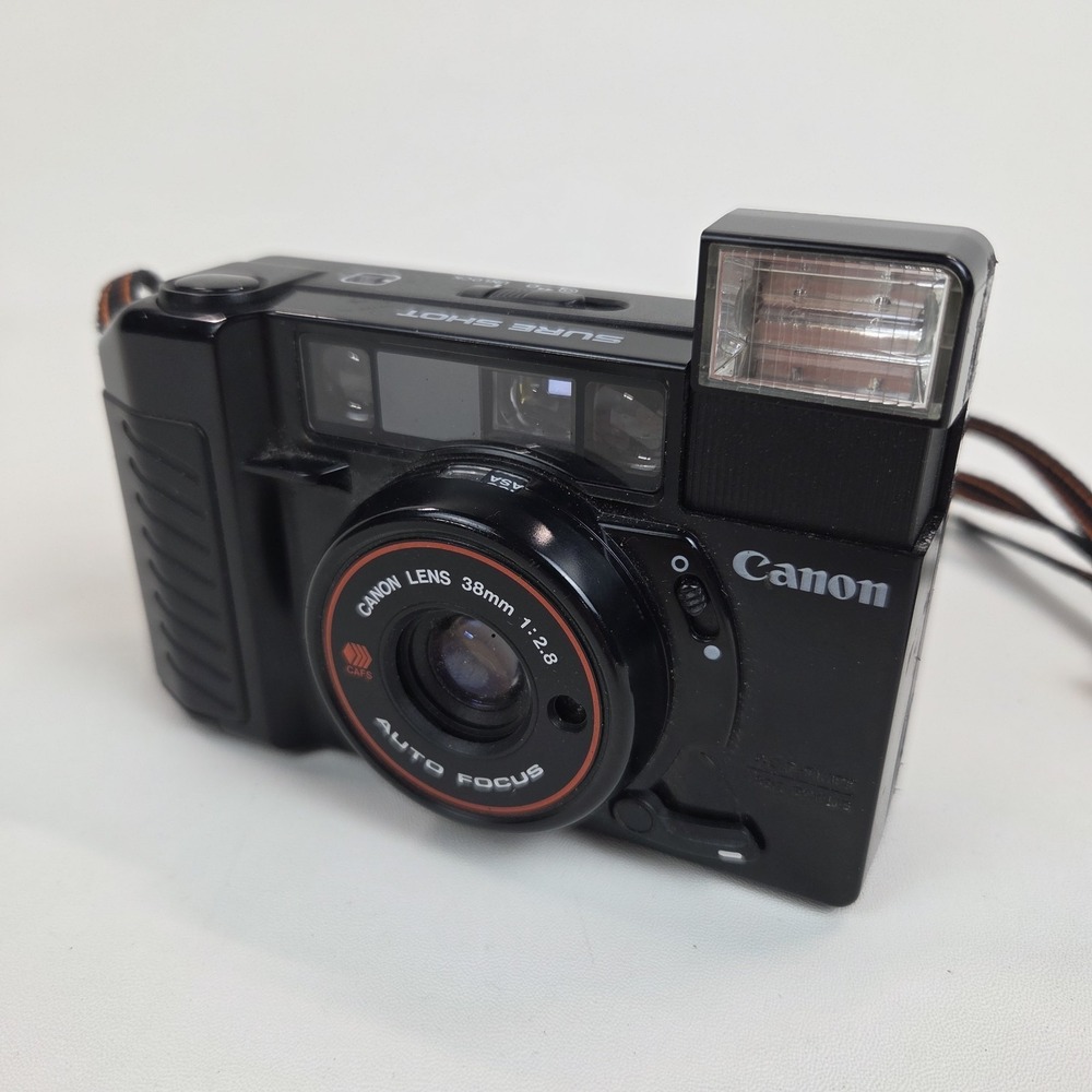 Canon Sure Shot Vintage 35mm Film Camera 38mm f/2.8 - Powers On
